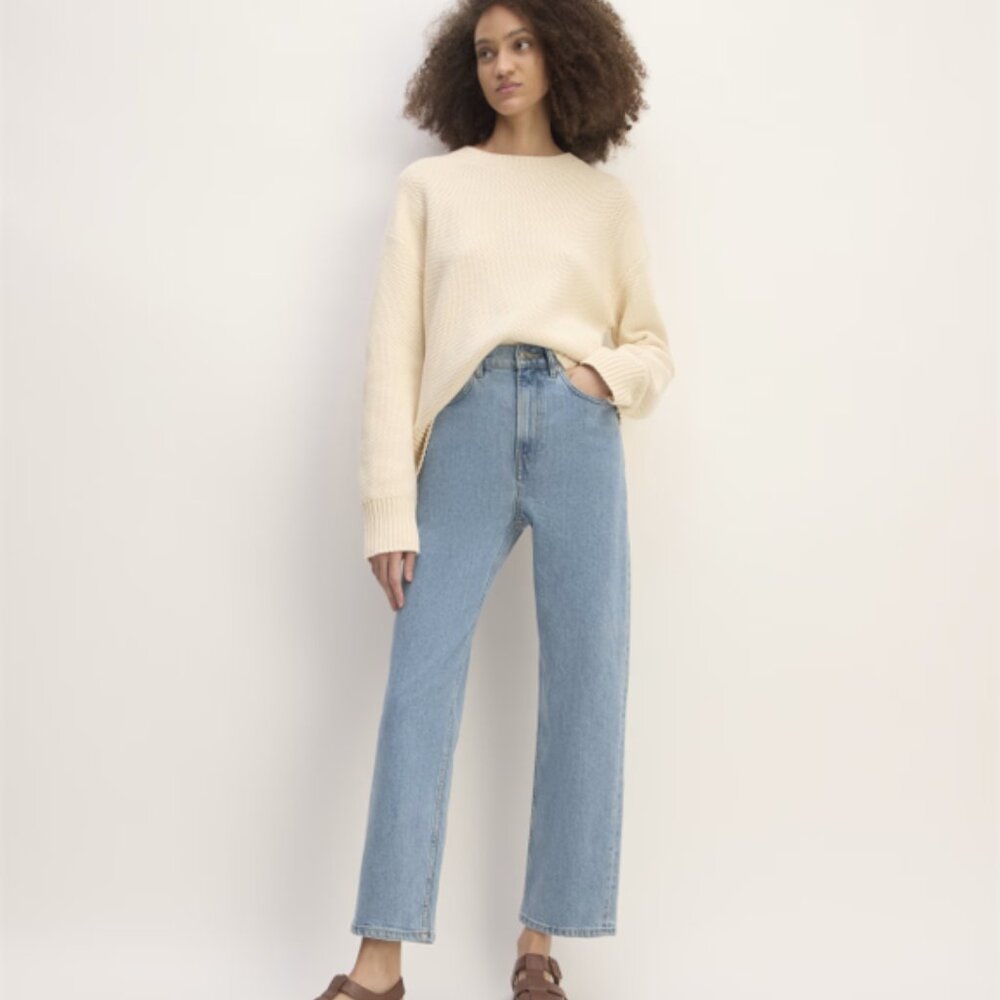NWT EVERLANE WAY HIGH JEANS - SIZE 23/29 - LIGHT INDIGO